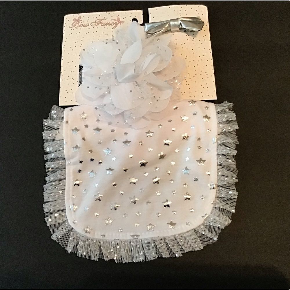 High Fashion Baby bib, head band and bow tie set